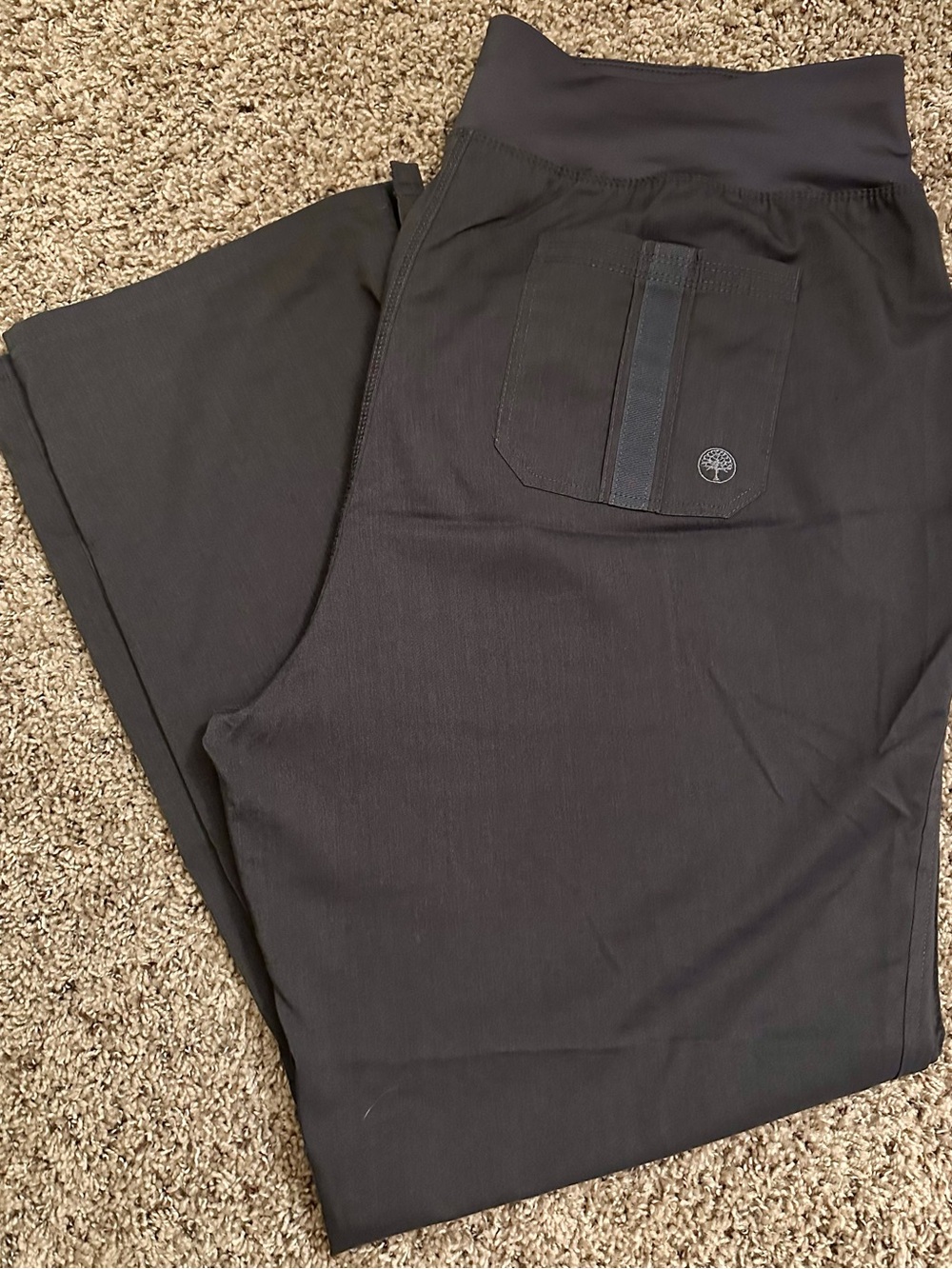 HEALING HANDS pewter Tori Yoga scrub pants XL
